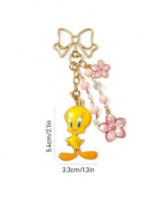 LOONEY TUNES X SHEIN Cute Cartoon Tweety Zinc Alloy Bag Charms,Bow Knot Keychain, Flowers Pendants, Souvenirs, Collectibles, For Gifts, Wallets, School Bags, Backpacks,Car Accessories - Nhiều màu - Xem 4