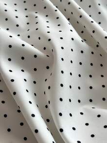 Glimmora Vestido sexy de mujer con cuello en pico y estampado de lunares - Blanco - Ver 5