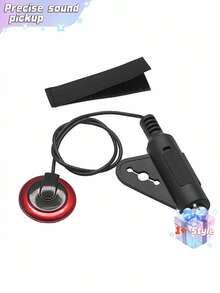 1-Piece Set: Acoustic Guitar Pickup, Piezoelectric Contact Pickup, Ukulele, Violin, Mandolin, Banjo, Kalimba, Harp, Microphone, Banjo Accessories - Red - View 3