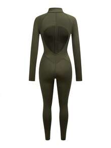 Powerista Women's Casual Sports Zip-Up Long Sleeve Jumpsuit - Multicolor - View 12