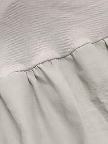 Rina Fox Y2K Style Bubble Floral Mini Skirt With Bow Tie Straps - Grey - View 2