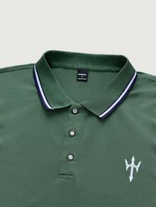 Courvante 休闲商务男士短袖 Polo 衫 - 綠色 - 查看 3