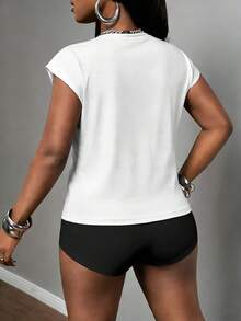 Slaydiva 两件套休闲简约卡通图案女式夏季套装 - 彩色 - 查看 3