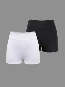 Swim Vcay 女士黑白性感沙滩泳裤，适合夏季度假 - 黑與白 - 查看 1