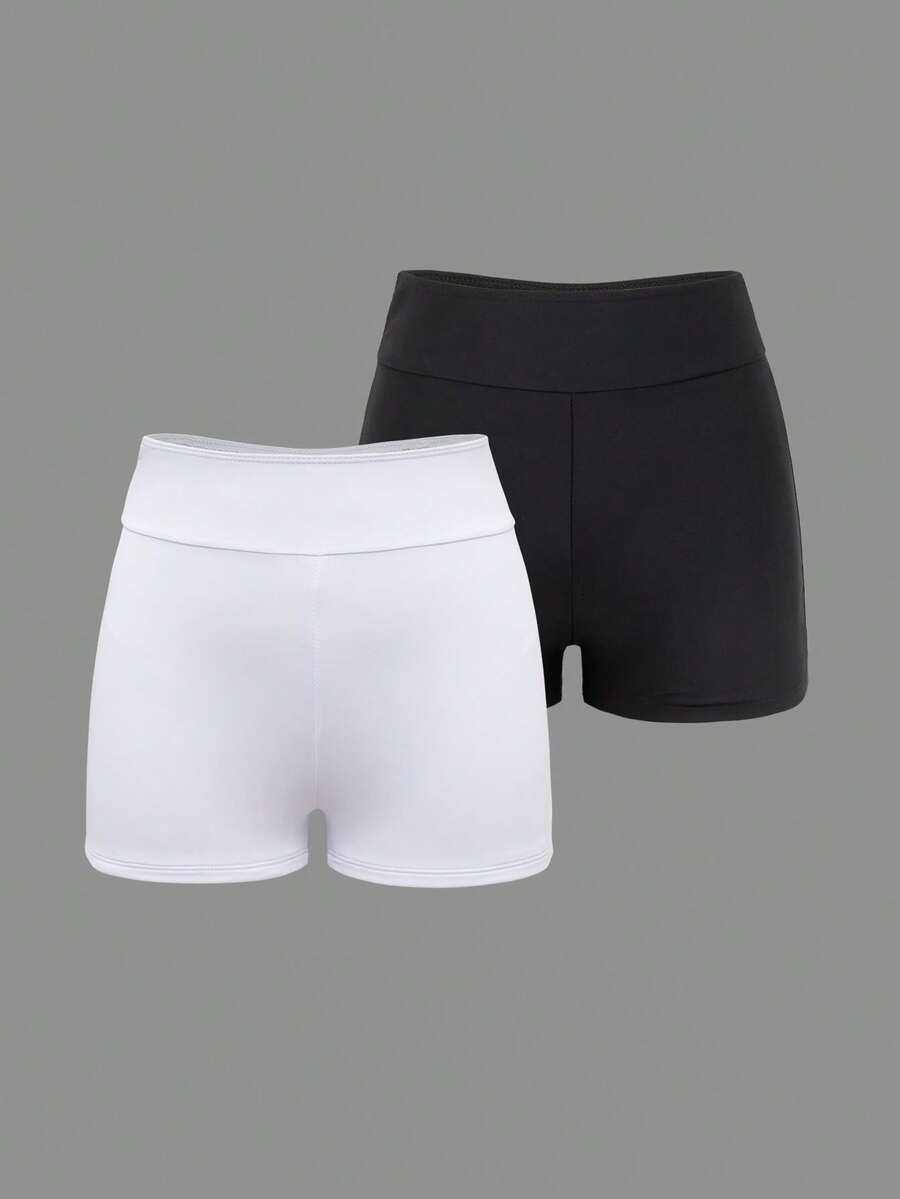 Swim Vcay 女士黑白性感沙滩泳裤，适合夏季度假 - 黑與白 - 查看 1