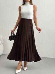 SHEIN Cottnline Women Skirts - Brown - View 5