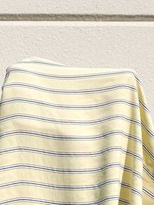 GalTyme 大码休闲条纹抽绳腰裤 - 淡黃色 - 查看 6