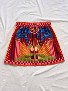 Soleia 女士度假休闲热带印花系带半身裙 - 彩色 - 查看 2