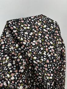 Faunlyn 女士休闲碎花短袖连衣裙 女士夏季连衣裙 女士休闲连衣裙 碎花中长连衣裙 女士休闲连衣裙 夏季短袖吊带连衣裙 碎花连衣裙 - 黑與白 - 查看 6