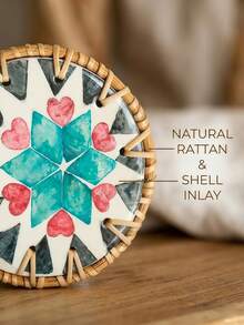 Cirelle 柳条贝壳杯垫，简约而不失奢华独特，提升用餐体验的仪式感。 - 杯墊 - 查看 8