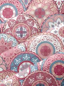 SHEIN LUNE 休闲简约度假波西米亚风优雅浪漫复古粉色印花，适合音乐节、海滩装扮、度假装扮、女士夏季装扮、女士吊带背心，适合春夏穿着 - 彩色 - 查看 7