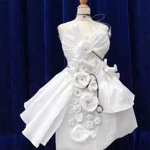 1pc Mini Sewing Human Form Mannequin With Square Base, Clothing Display Teaching Props - Beige - View 9