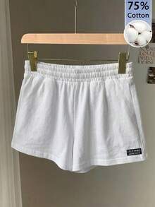 Tseoso 女士100%纯棉白色刺绣贴片复古中腰宽松飘逸短裤 - 适合春夏休闲穿着，居家、运动、甜美少女/清纯少女风格、西部风情节日、甜蜜约会、下午茶、返校及度假旅行皆宜 - 彩色 - 查看 7
