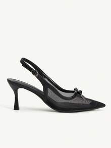 CUCCOO CHICEST Women's Pointed Toe Buckle Design Fashionable High Heels For Daily Wear - Black - View 3