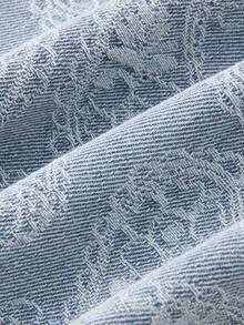 GlowEve Quần short denim nữ kiểu dáng thường ngày, có túi và cúc. - Màu xanh lam - Xem 6