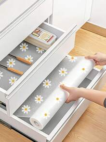 1 Roll Of High-Quality Anti Slip Pad, Drawer Pad With Daisy Pattern, Suitable For - Multicolor - View 4