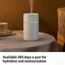 Colorful LED Car & Desktop Humidifier – USB Powered Mini Cool Mist Humidifier With Night Light, Auto Shut-Off Protection For Home, Office & Car (ABS Material) - multicolor - View 3