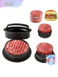 1 khuôn ép bánh mì kẹp thịt và giấy lót tách chả, dùng cho bếp xe RV, khuôn ép bánh mì kẹp thịt, khuôn ép chả, khuôn ép bánh mì kẹp phô mai, khuôn ép bánh mì kẹp thịt sáng tạo, khuôn ép bánh mì kẹp thịt chống dính, khuôn làm chả thịt bò, phô mai và rau củ. - Nhiều màu - Xem 1