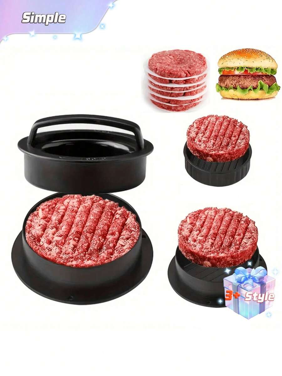 1 khuôn ép bánh mì kẹp thịt và giấy lót tách chả, dùng cho bếp xe RV, khuôn ép bánh mì kẹp thịt, khuôn ép chả, khuôn ép bánh mì kẹp phô mai, khuôn ép bánh mì kẹp thịt sáng tạo, khuôn ép bánh mì kẹp thịt chống dính, khuôn làm chả thịt bò, phô mai và rau củ. - Nhiều màu - Xem 1
