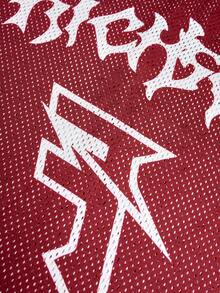 PAVTROS 男士休闲撞色字母印花T恤短裤套装，夏季 - 彩色 - 查看 5