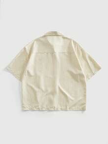 ROMWE MEN Men's Summer Casual Striped Polo Shirt - Multicolor - View 2