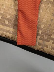 SHEIN Swim Women's 2pcs Set Shell Tassel Strap Decor Bandeau Top And Adjustable Tie-Side Bottoms Sexy Bikini - Burnt Orange - View 6
