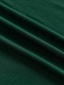 Courvante 男士字母圖案拼接邊T恤 - 綠色 - 查看 7