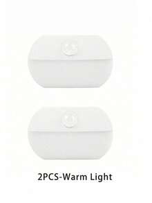 Motion Sensor Light Indoor Led Night Light Stick On Nightlight Battery Operated Lights For Hallway Stair Bathroom Closet Bedroom (AAA Battery Not Included),1/2/3pcs - White - View 10