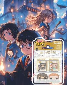 Funko Bitty Mini Vinyl Figure 2 Packs Collectible Set, Wizard Boy And Red-Haired Girl Characters, Micro Size Display Figures In Individual Mini Boxes, Cute Desktop Decoration Gift Idea - Multicolor - View 3