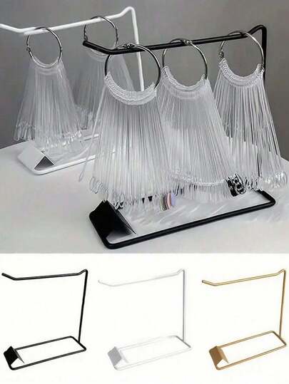 Giá trưng bày hình quạt dùng cho nghệ thuật làm móng, dụng cụ trưng bày sơn gel móng tay, giá đỡ bằng kim loại chắc chắn, phù hợp với sơn gel móng tay và trang trí móng. Cấu trúc vững chắc, tiết kiệm không gian, thích hợp để trang trí quầy hoặc cửa hàng bán lẻ, dùng cho salon và gia đình.