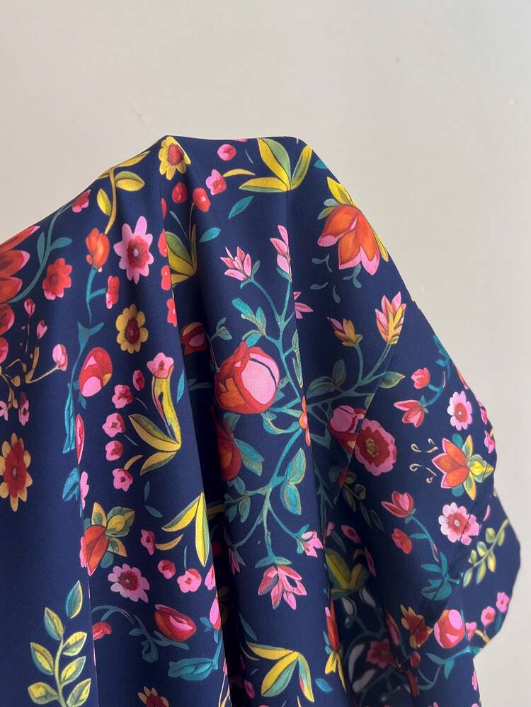 Plus Size Women Floral Print Casual Round Neck Tank Top,Summer Outfits For Women,Country Concert Outfit ,Women's Country Clothing ,Casual Blouses For Women,Summer Holiday Outfits ,Casual Blouses For Women