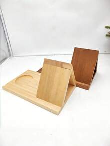 Cirelle Soporte de libro de madera maciza con portavasos, acabados en madera natural y marrón, organizador de libros multifuncional portátil de estilo chino moderno, sujetalibros antideslizante para libros, revistas, tabletas, perfecto para el hogar, oficina, sala de estudio, librería, cafetería y rincón de lectura, regalo ideal para amantes de los libros, lectores, estudiantes, profesores para cumpleaños, festivales, graduación y uso diario, hogar y vida - Multicolor - Ver 3