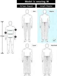 Manfinity Homme Quần Cargo vải chéo in chữ dành cho nam có gấu quần bo thun, dành cho mùa thu - màu đen - Xem 8