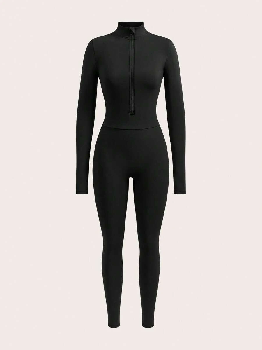 SHEIN Unity Women Sports Jumpsuits - Black - View 1