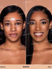 SHEGLAM Complexion Pro Long Lasting Breathable Matte Foundation-Earth Matte Sweat-Proof Foundation Oil Control Full Coverage Pore-Less Concealer Waterproof Flawless Non-Fading Weightless Liquid Foundation Brand Beauty Makeup Face Paint Cosmetic For Women Girls Perfect For Spring Summer Ideal For Y2K Fancy Fashion Suitable For Birthday Mother'S Day Gift Rave Party Ready Best Color - Earth - View 3