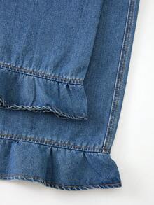 GlowEve Quần jeans nữ có bèo nhún ở gấu quần - Rửa tối - Xem 5