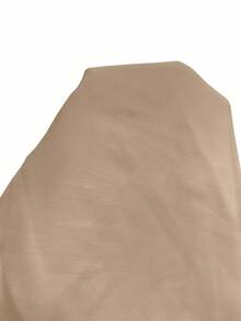 Zayélia 女士夏季純色立領單排釦蝙蝠袖休閒襯衫 - 卡其色 - 查看 4