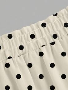 SHEIN MOD 女士复古波点印花半身裙，适合度假、街头、机场、海滩、时尚休闲和通勤穿着。 - 彩色 - 查看 4