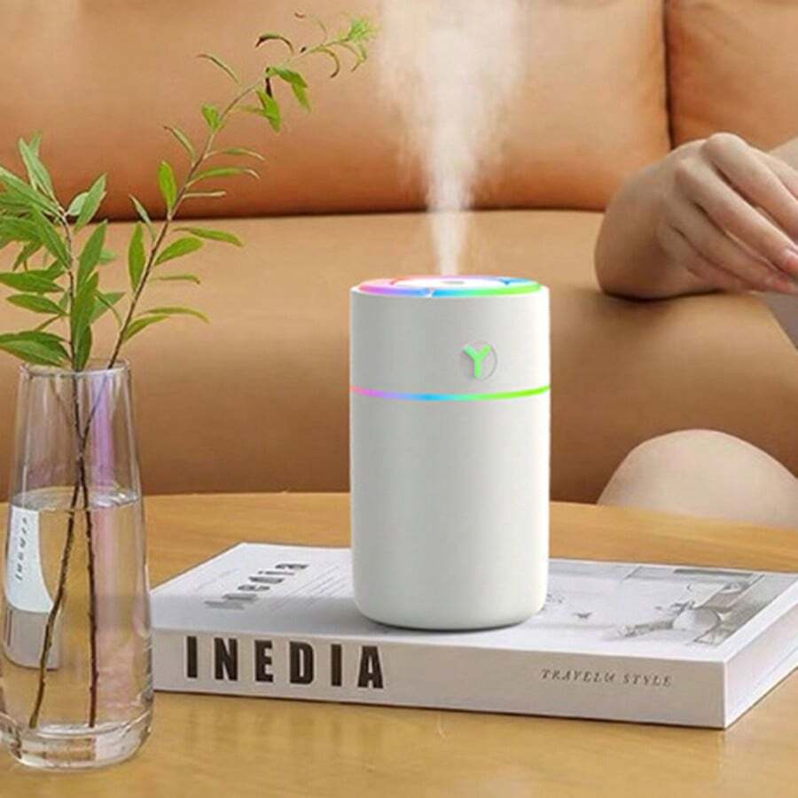 Colorful LED Car & Desktop Humidifier – USB Powered Mini Cool Mist Humidifier With Night Light, Auto Shut-Off Protection For Home, Office & Car (ABS Material) - multicolor - View 1