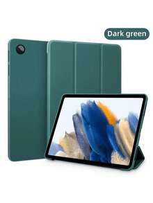 适用于三星 Galaxy Tab S9 Fe S8 S7 A9 + A7 Lite S6 Lite / Tab P11 Plus 的可折叠平板电脑保护套，防震保护套（深绿色） - 墨綠色 - 查看 2