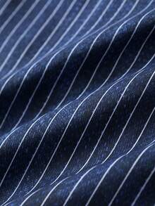 PAVTROS Men's Striped Single-Breasted Casual Versatile Daily Wear Short Sleeve Shirt - Blue - View 7