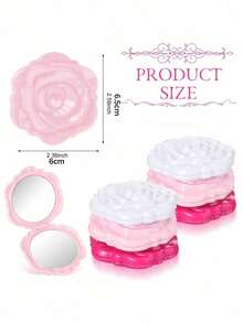 Bộ 5 gương trang điểm nhỏ gọn màu hồng, gương nhựa mini du lịch, gương gấp gọn cầm tay hình hoa hồng, quà tặng cho phù dâu, quà cưới, quà sinh nhật. - Nhiều màu - Xem 3