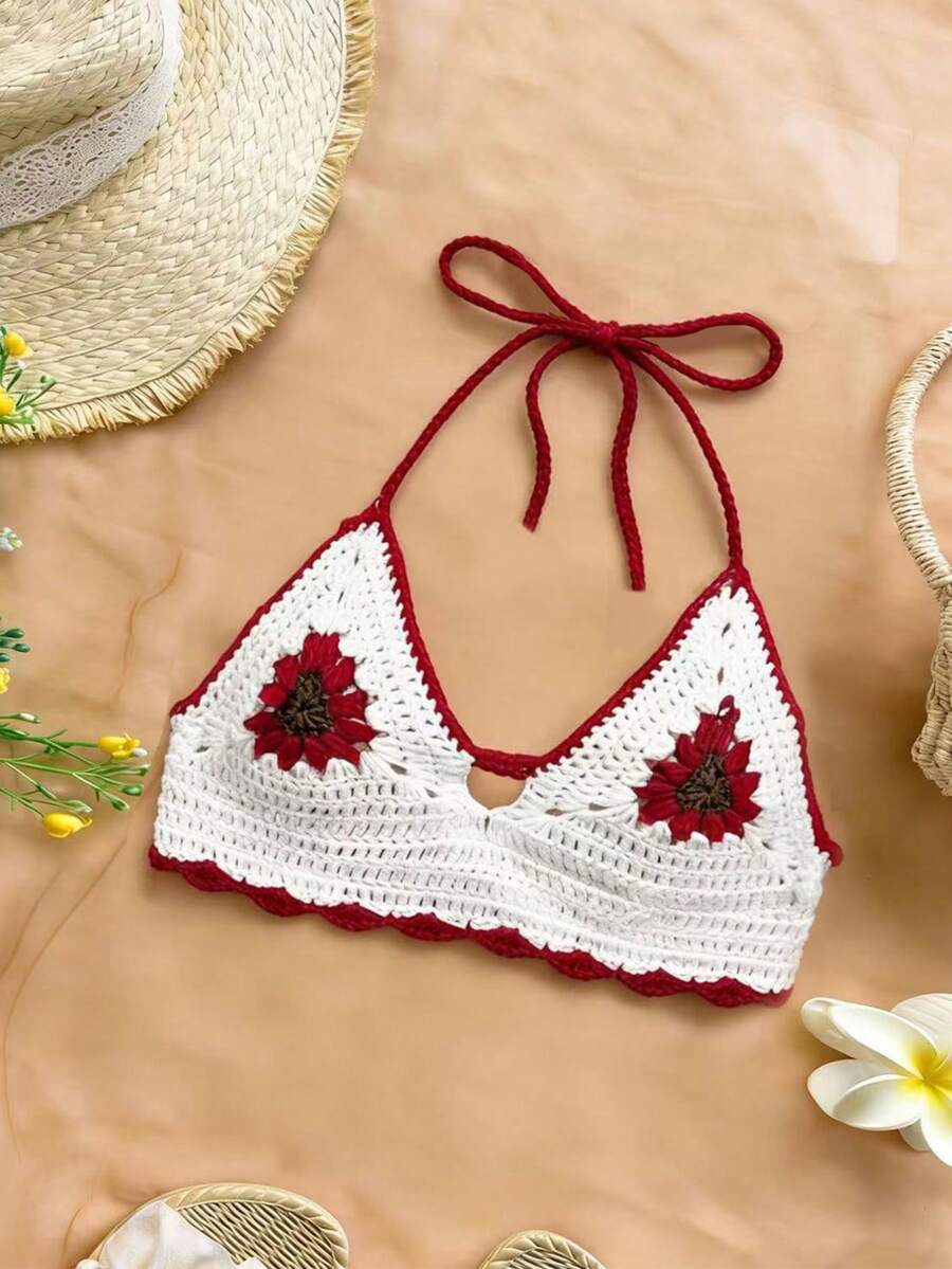 Trelyra 花卉针织吊带露脐上衣 - 彩色 - 查看 1