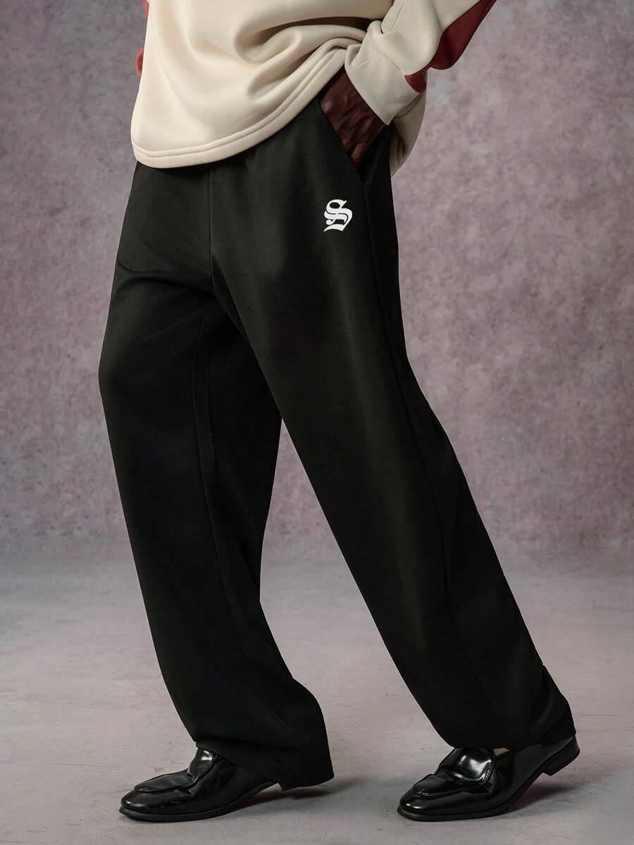 STYNVO Men's Casual Letter Print Sweatpants Men S Street Wear Pants Black Mens Pants Mens Sweatpants Black Baggy Sweatpants Men Baggy Pants - Black - View 1