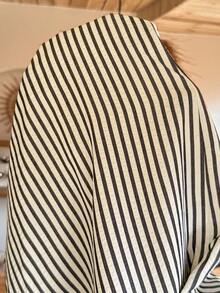 SHEIN 孕妇弹力腰条纹可调节裤 - 彩色 - 查看 6