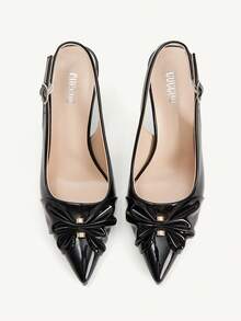 CUCCOO CHICEST Women's Pointed Toe Buckle Design Fashionable Elegant High Heels - Black - View 1