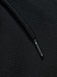 Aesthetic Post Men's Letter Striped V-Neck Tank Top And Shorts Casual Set - Black - View 7