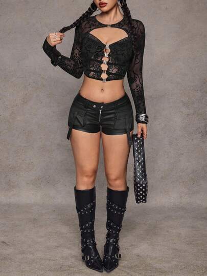 Jeanoix Women's Button Casual Shorts, Versatile For Daily Wear