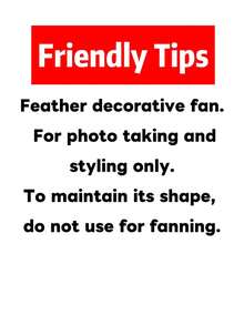 1 chiếc quạt lông vũ ngọc trai giả nhỏ không gấp được (13,38 inch) dùng để trang trí cô dâu, tiệc độc thân, đám cưới và trang phục & trang trí tiệc quà tặng tốt nhất - trắng - Xem 9