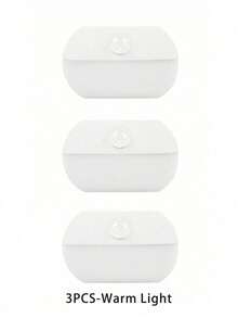 Motion Sensor Light Indoor Led Night Light Stick On Nightlight Battery Operated Lights For Hallway Stair Bathroom Closet Bedroom (AAA Battery Not Included),1/2/3pcs - White - View 11